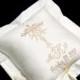 Silk Ring Bearer Pillow, Ring Pillow, Cross monogram and wedding date, Wedding Ring Pillow, Style 4210