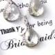 Wedding Jewelry Bridesmaid Gift Bridesmaid Jewelry Bridal Jewelry tear Drop Earrings Cubic Zirconia dangle Earrings,bridesmaid gifts