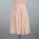 Pearl Pink One-Shoulder Bridesmaid Dress,  A-Line Short Chiffon Bridesmaid Dress With Ruffle