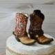 Cowboy boot wedding cake topper for grooms cake western wedding cowgirl cowboy bride and groom topper western wedding rodeo ranch barn hat