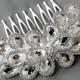 Bridal Headpiece Tiara Headband Rhinestone Hair Comb Accessory Wedding Jewelry Crystal Flower Side Tiara CM081LX