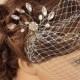 SALE Bridal Veil, Wedding Veil, Bridal Comb, Face Veil, Birdcage Veil, mini veil, Blusher veil, Vintage Flower Fascinator, Head piec