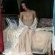 Bridal Lingerie Nude Nightgown Sheer Mesh Lace Tie Front Waterfall Nightgown Wedding Sleepwear