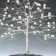 Winter Wedding Cake Topper Tree Silver with Swarovski Crystal Elements - 7 x 7 XLarge