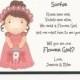 BRUNETTE Sophie - Will you be my Flower Girl Flat card - Personalized custom