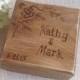 Ring Bearer Box with Wedding Ring Pillow, Wood Ring Box Personalized
