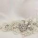 Ivory Pearl Crystal Beaded Sash Bridal Wedding Belt 3D Applique