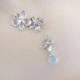 Custom Birthstone Necklace, Azalea Flower Necklace, Genuine Luxe AAA Gemstone, Dainty Mothers Necklace, Wedding Jewelry, Bridal Jewelry,