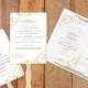 DiY Wedding Fan Program Template - DOWNLOAD Instantly - EDITABLE TEXT - Chic Bouquet (Peach & Celedon) 5 x 7 - Microsoft® Word Format