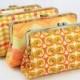 Orange Bridesmaid Gift for your Wedding party / Bridesmaid Clutches / Wedding Purse - Set of 5