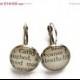 ON SALE Wuthering Heights Cathy & Heathcliff Earrings, Jewelry, Recycled, Books, Silver
