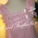 Pink Vintage Chiffon and Lace Flower Girl Dress, Lace and Chiffon Flowergirl Dress, Great for Weddings Sizes 2t, 3t, 4t, 5t, 6
