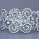 Art Deco Pave Crystal Bridal Bracelet, Wedding Cuff,  Wedding Jewelry, Bridal Jewelry, Bridesmaid Bracelet SIAN