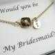 Bridesmaids Personalize Gift, Smoky Quartz Color, Gold Bracelet, Initial, Weddings, Bridesmaids Bracelets, Bridal Gift, Initial Jewelry Gift
