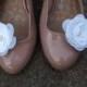 White Flower Shoe Clips Set of 2