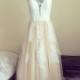 One of a kind wedding dress- soft white champagne dress -size S- ready to wear