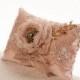 Wedding Ring Pillow, vintage style wedding lace ring bearer pillow, blush, dusty pink, gold pink flower