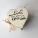 rustic ring bearer box wedding pillow  . wedding heart keepsake box . antiqued box two hearts two lives one love