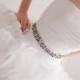Antoinette - Silver Jet Black Crystals Rhinestones Bridal Belt with a Vintage Flair