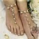 gold Barefoot Wedding Sandals 