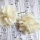 NEW ITEM 2 Chiffon Wedding Hair Flowers / ivory chiffon wedding hair piece chiffon flower bridesmaids flower