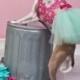 Dog Dress Tutu Harness - Pink Paisley
