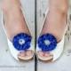Royal Blue Shoe Clips - Wedding, Bridesmaid, Date Night, Party, Everyday wear