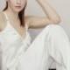 stretch silk pajama pants with drawstring waist - bridal wedding - made to order