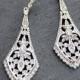 Bridal Chandelier earring, Rhinestone earrings, Wedding Jewelry, Crystal chandelier earrings,Art deco earrings, vintage bridal jewelry