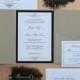 Elegant Wedding invitation, Black and Gold Invitation, Pocket Fold Invitation SAMPLE