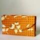 Bridesmaid Clutch - Tossed Flowers in Rust - fall wedding Clutch