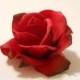 CUSTOM for Kat,,,,, Red Rose Hair Clip, Real Touch, Realistic, Wedding, Flower Girl, Bride, Love, Romantic, Rockabilly, Moril, Kawaii