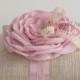 Burlap ring pillow with  pink Rose ---wedding rings pillow , wedding pillow, ring bearer, ready to shipp