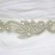 JULIENNE - Leaf Crystals And Pearls Bridal Sash, Rhinestones Bridal Belt, Wedding Beaded Sashes, Rhinestone Wedding Belts