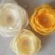Cream pale yellow silk flowers in handmade, Bridal hair piece birdcage veil fascinator Bridesmaids dress sash Ornament, Flower girls gift