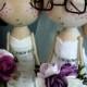 Wedding Cake Topper with 2 Custom Wedding Dresses- Custom Keepsake - MilkTea