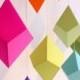DIY Geometric Paper Ornaments - Set Of 8 Paper Polyhedra Templates - Brights Palette