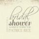 Bridal Shower Glitter Invitation 5x7" Printable Digital File Or Prints