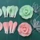 DIY Hair Roses Made From Colored Plastic And Twist Ties