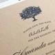 NEW Amanda Charcoal Tree Recycled Kraft Wedding Save The Date Sample