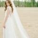 WYNTER Chapel length wedding veil in ivory or white