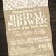 Burlap and Lace Bridal Shower Invitation (printable)