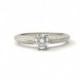 White gold diamond engagement ring, eco friendly 0.5 carat diamond, vintage inspired unique handmade ring