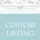 Custom Wedding Order- Reserved for special customer Jessica