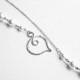 Scroll Jewelry Lariat Necklace Silver Pearl Necklace Pearl Drop Necklace Hammered Silver Necklace Scroll Jewelry Pearl Wedding Necklace