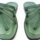 SALE ! New Leather Sandals RAINBOW Women's Thongs Flip Flops Flats Slides Slippers Biblical Shoes Bridal Wedding Colored Footwear Designer
