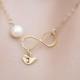 Bird necklace,Infinity and birthstone necklace,infinity necklace,Mother necklace,Mother jewelry,customize birthstone,wedding