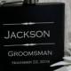 Groomsmen Flasks - 8 Personalized 6oz Black Stainless Steel Wedding Flasks - Perfect for Best Man, Groomsman, Ushers, Fathers