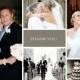 Chic Classy Thank You Photo Wedding Cards // Personal Message // Wedding Cake Flowers Collage