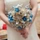 Wedding bouquet of paper flowers- handmade, bridal bouquet, one of a kind, offbeat bride, alternative bouquet